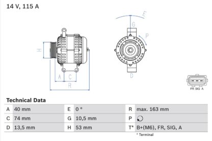 generátor BOSCH 0 986 049 520