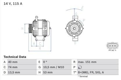 generátor BOSCH 0 986 049 460