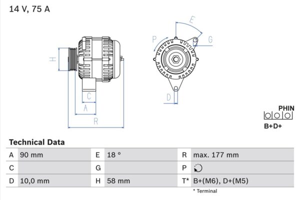 generátor BOSCH 0 986 049 111