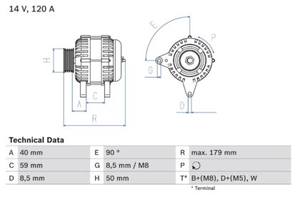 generátor BOSCH 0 986 038 950