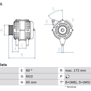 generátor BOSCH 0 986 038 180