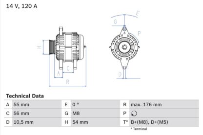 generátor BOSCH 0 986 046 150