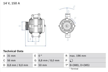 generátor BOSCH 0 986 043 910