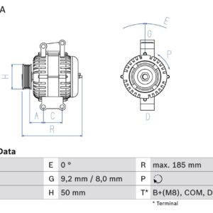 generátor BOSCH 0 986 048 550
