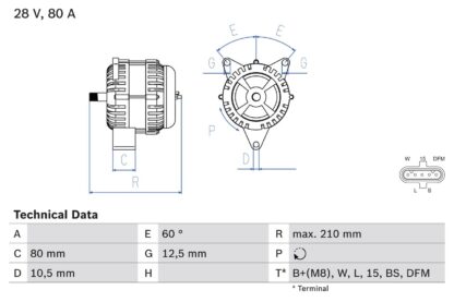 generátor BOSCH 0 986 048 100