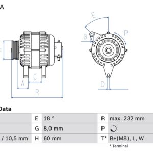 generátor BOSCH 0 986 048 340