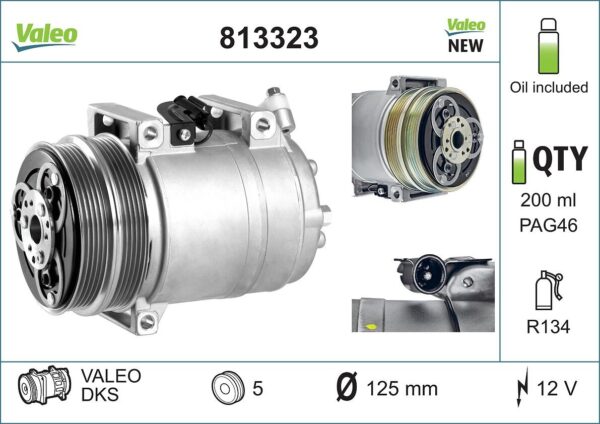 Kompresor, klimatizace VALEO 813323