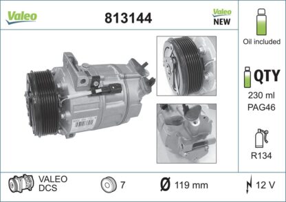 Kompresor, klimatizace VALEO 813144