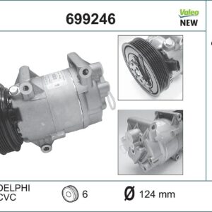 Kompresor, klimatizace VALEO 699246