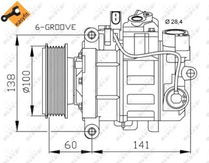 Kompresor, klimatizace NRF 32263