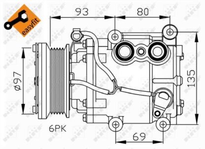 Kompresor, klimatizace NRF 32247