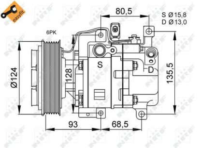 Kompresor, klimatizace NRF 32408