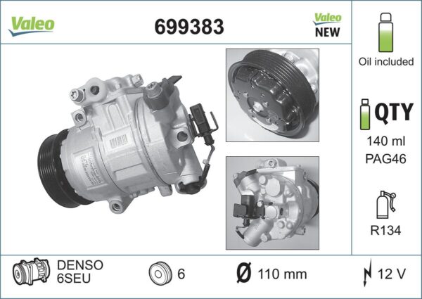 Kompresor, klimatizace VALEO 699383