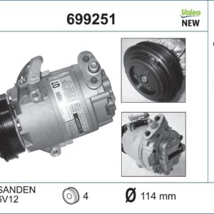 Kompresor, klimatizace VALEO 699251