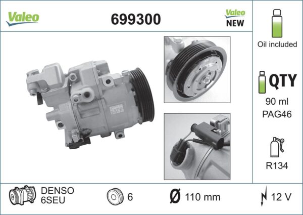 Kompresor, klimatizace VALEO 699300