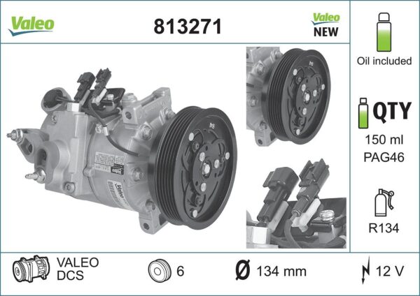 Kompresor, klimatizace VALEO 813271