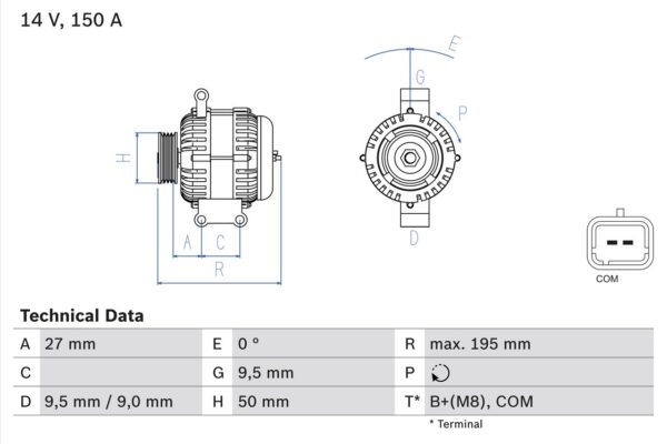 generátor BOSCH 0 986 081 820