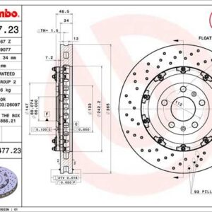 Brzdový kotouč BREMBO 09.9477.23