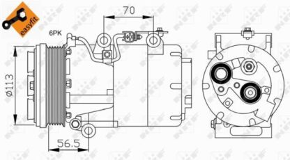 Kompresor, klimatizace NRF 32722