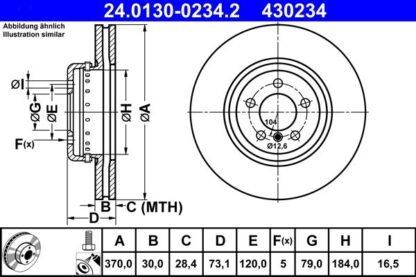 Brzdový kotouč ATE 24.0130-0234.2