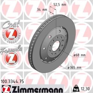 Brzdový kotouč ZIMMERMANN 100.3344.75