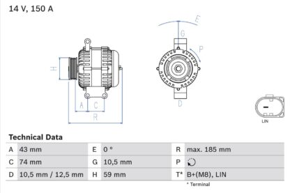 generátor BOSCH 0 986 082 580