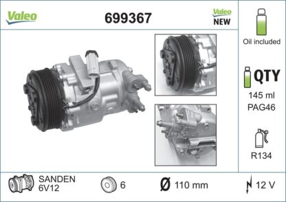 Kompresor, klimatizace VALEO 699367