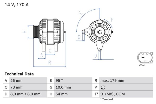 generátor BOSCH 0 986 083 470