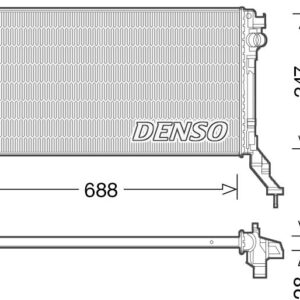 Chladič, chlazení motoru DENSO DRM23039