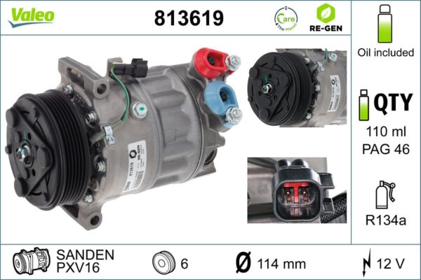 Kompresor, klimatizace VALEO 813619